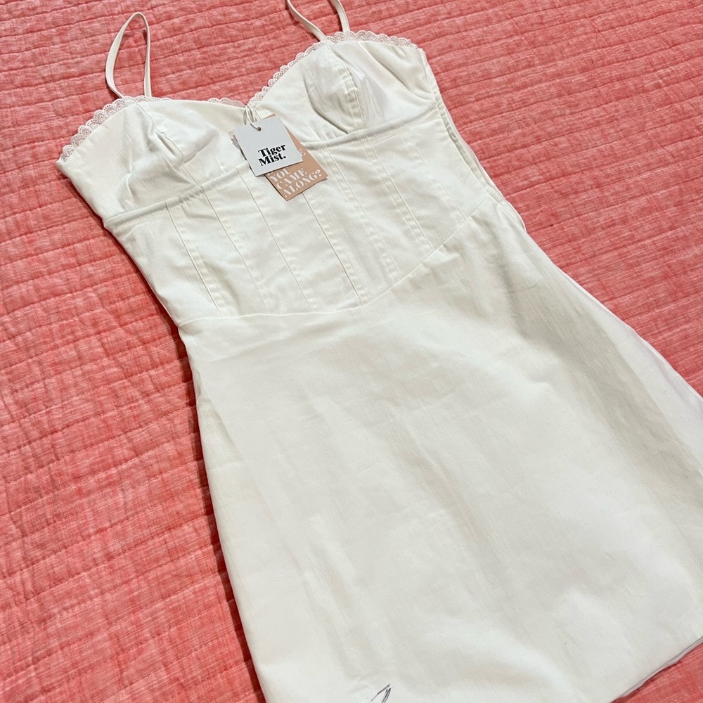 Tiger Mist white top corset dress